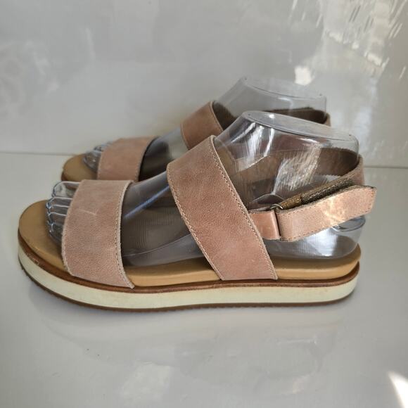 Nisolo Womens Go-To Flatform Sandals 7.5 Almond Strappy Casual Beachy Summer - Picture 5 of 11